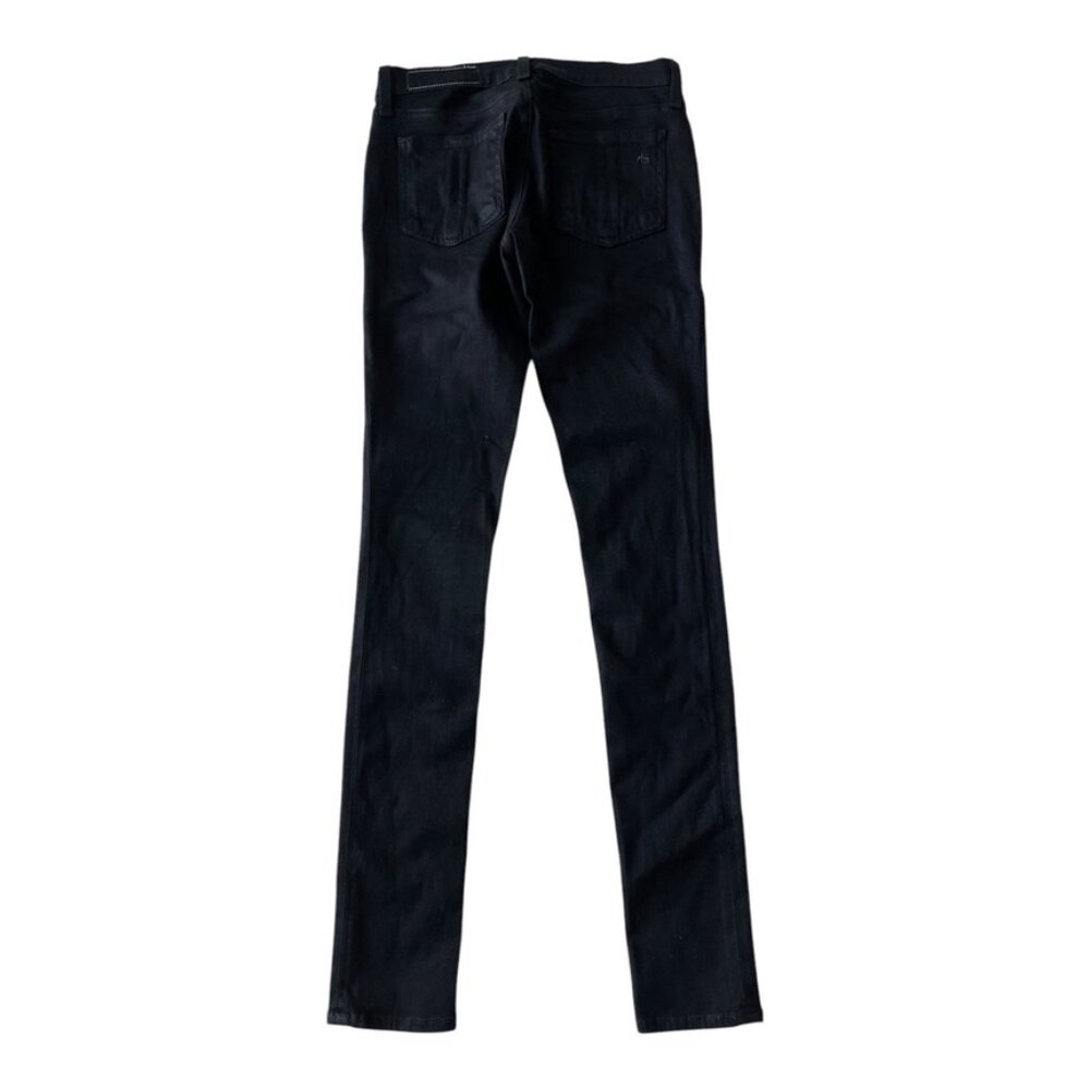 Rag & bone the legging in coated black Shimmer Stretch Jegging Women’s Size 24 - Picture 6 of 12